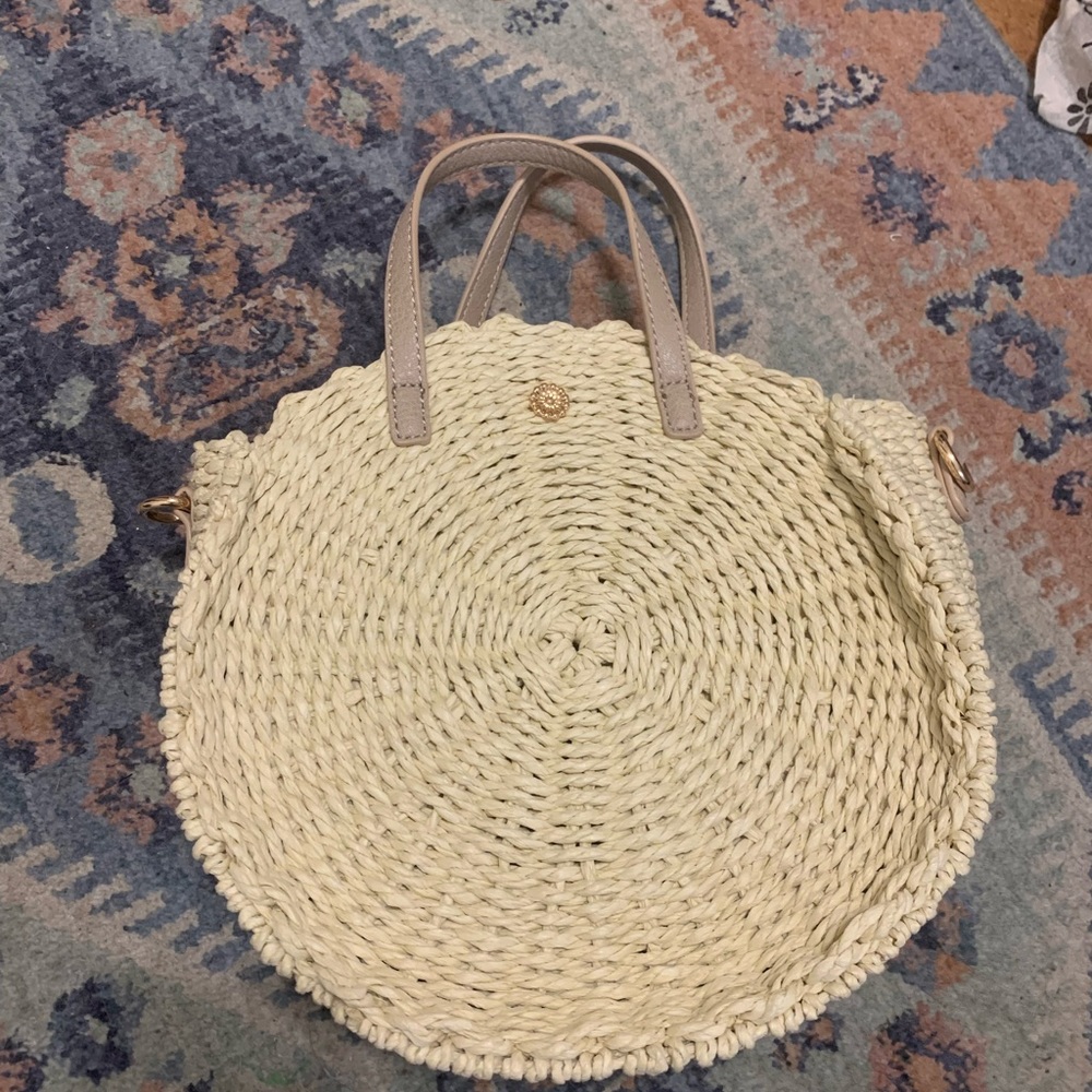 Cute round straw purse